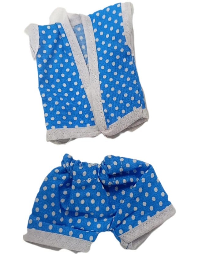 PARTISH Laddu Gopal Bed with 4 Night Suit, 2 Pillows, 1 Top Sheet, Cotton Summer Night Suit for Ladoo Gopal Dress Pant Shirt of Different Designs in Multicolor - Image 2